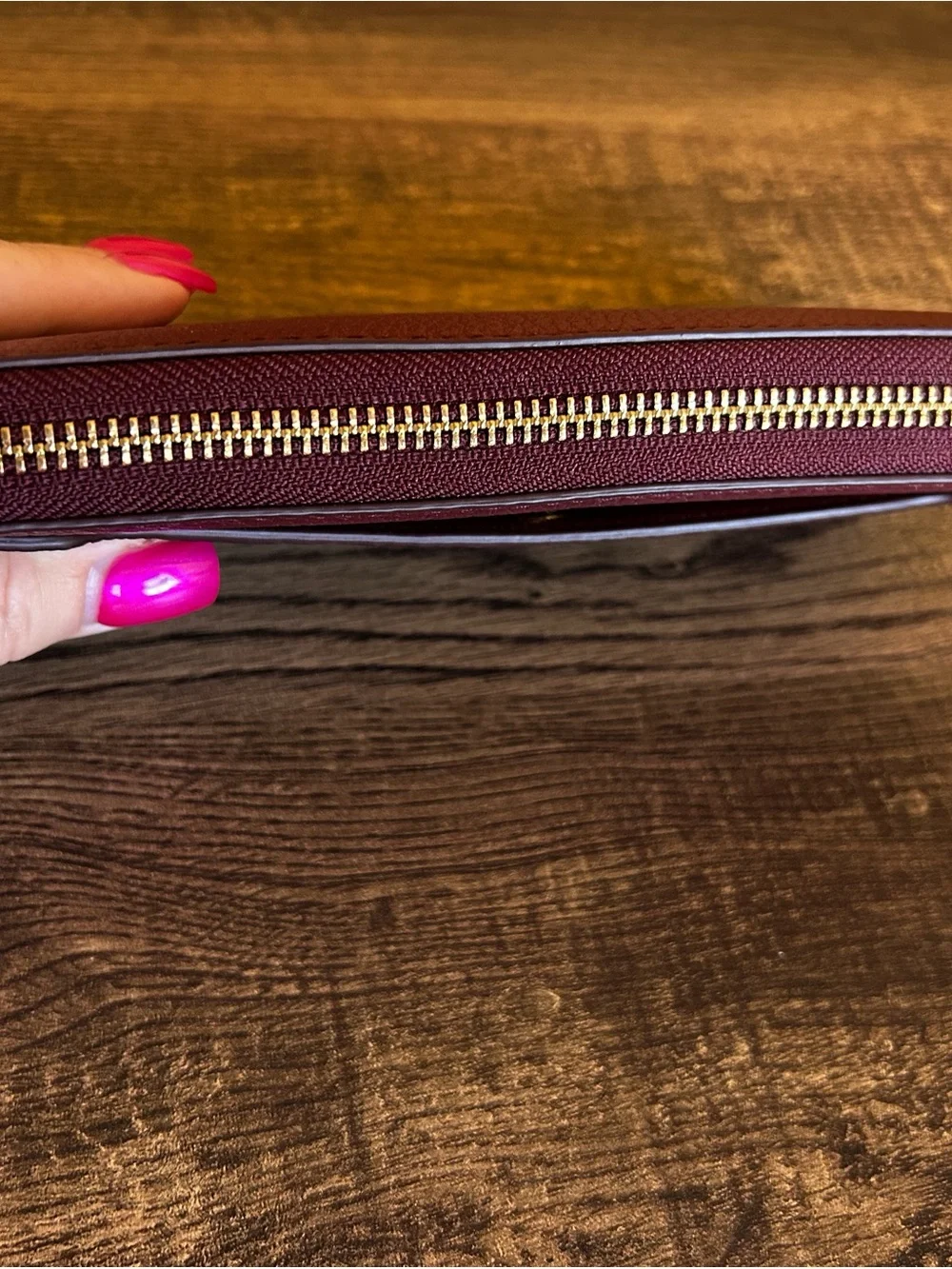 Marc Jacobs “Mulled Wine” BRAND NEW Plum-Colored Pebbled Leather Wallet